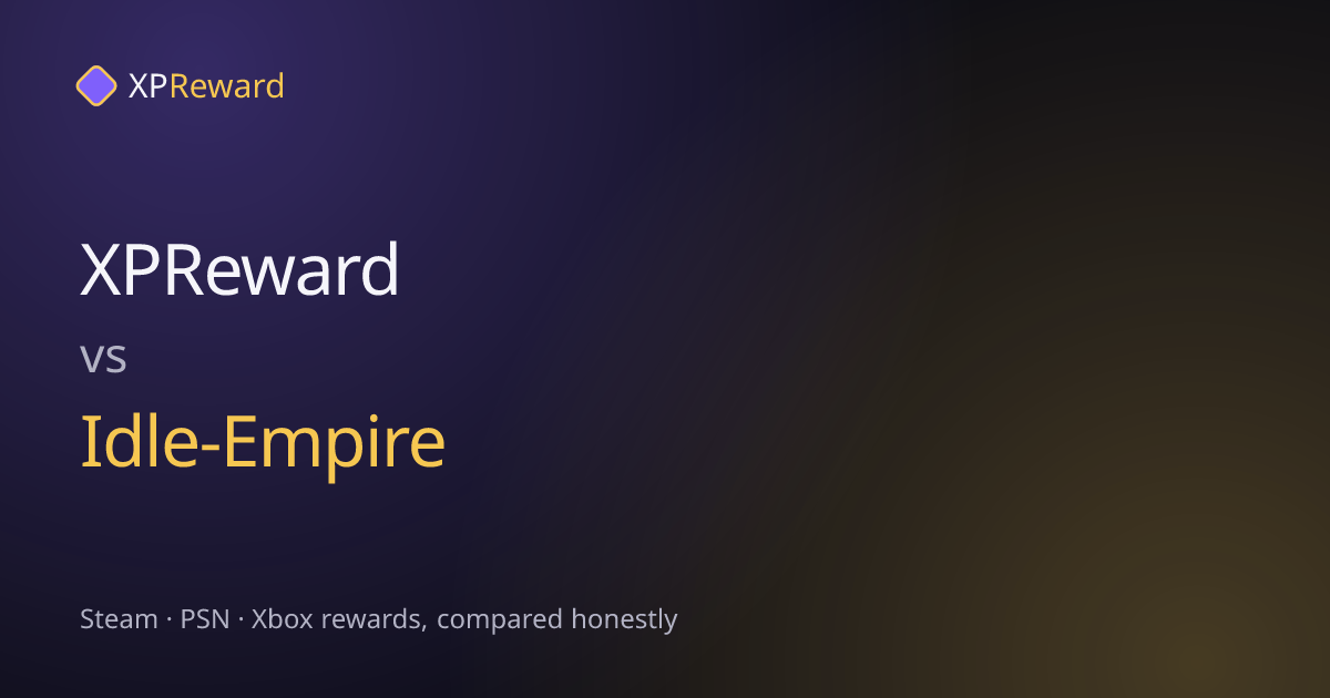 Comparison graphic for XPReward versus Idle-Empire