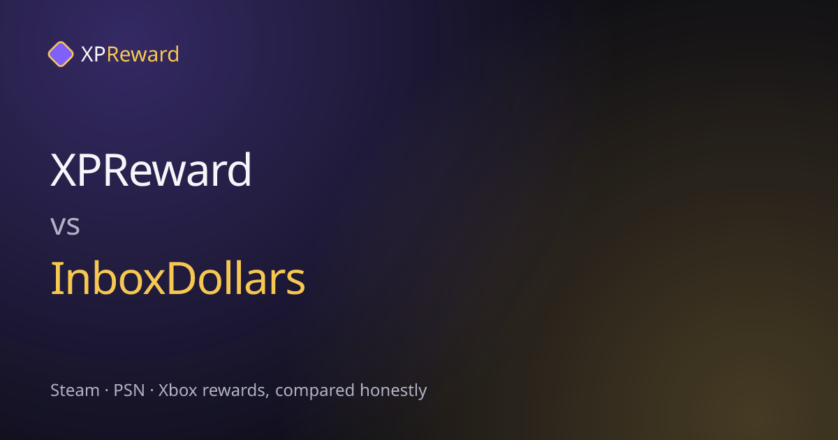 Comparison graphic for XPReward versus InboxDollars