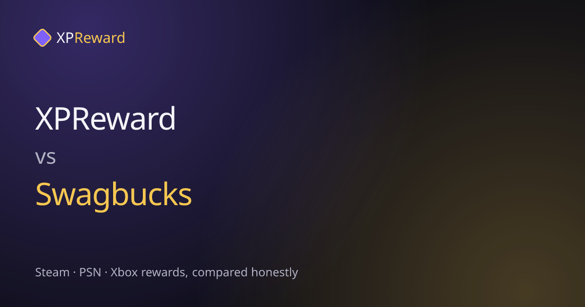 XPReward vs Swagbucks comparison graphic