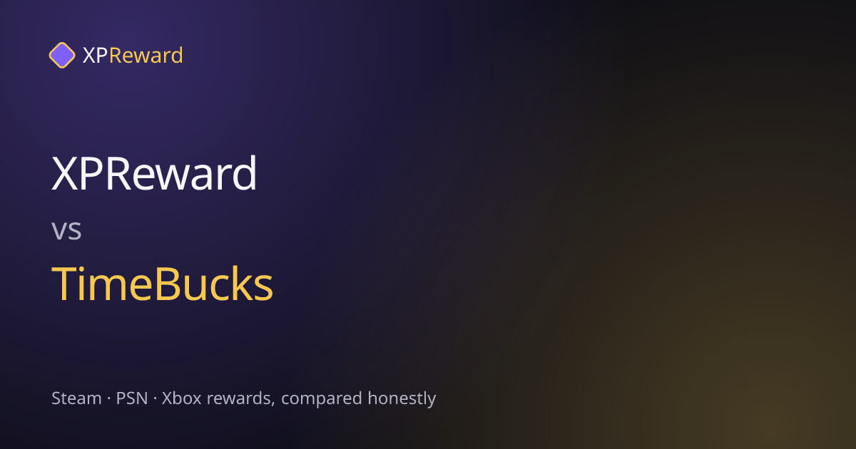 Comparison graphic for XPReward versus TimeBucks