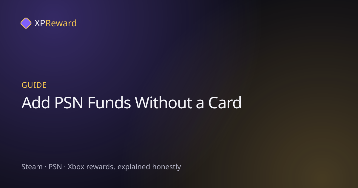 Graphic reading Add PSN Funds Without a Card