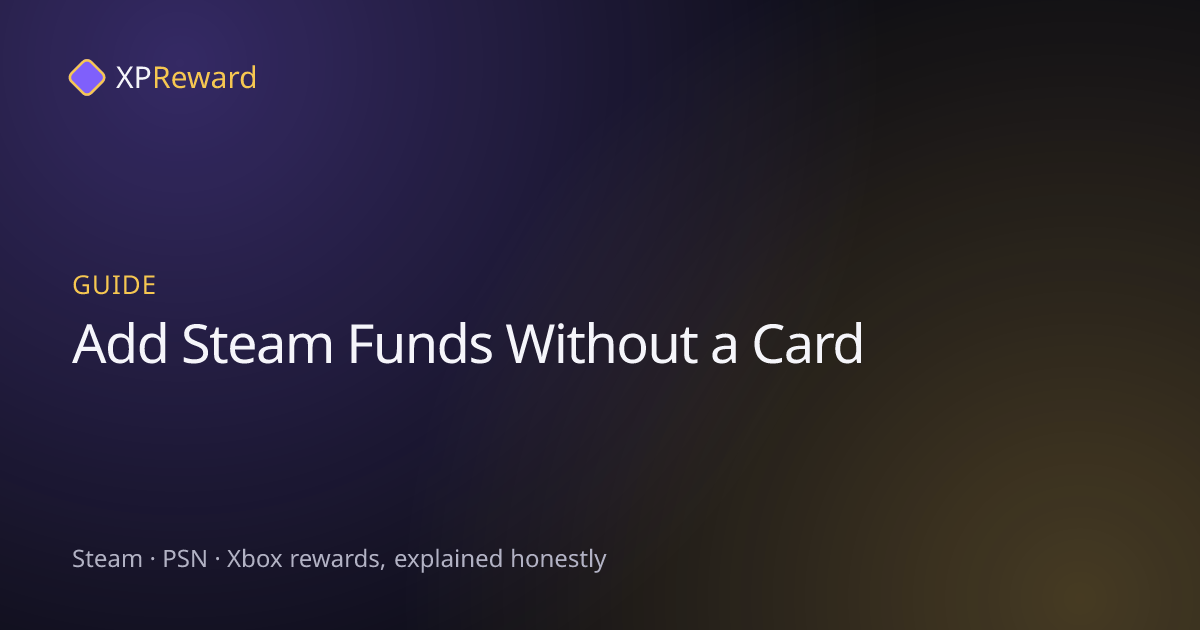 Graphic reading Add Steam Funds Without a Card