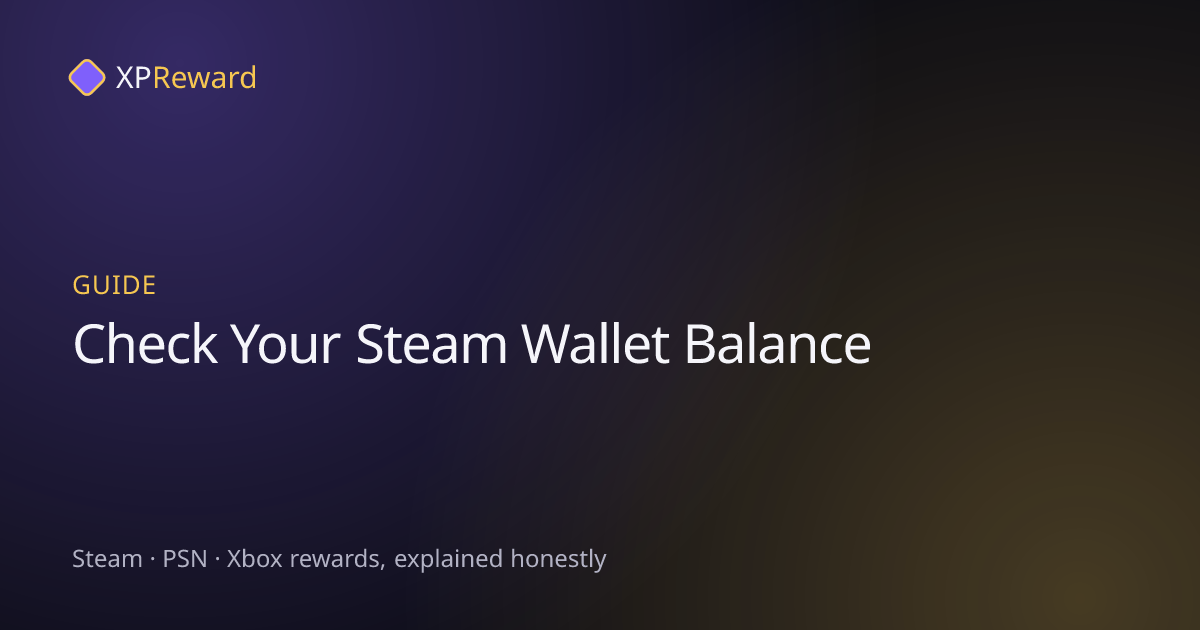 Graphic reading Check Your Steam Wallet Balance