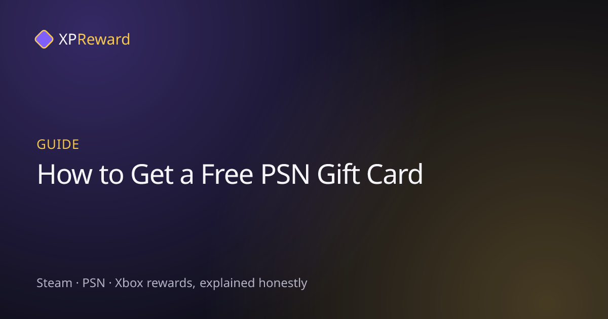 Guide graphic for earning a free PSN gift card legitimately