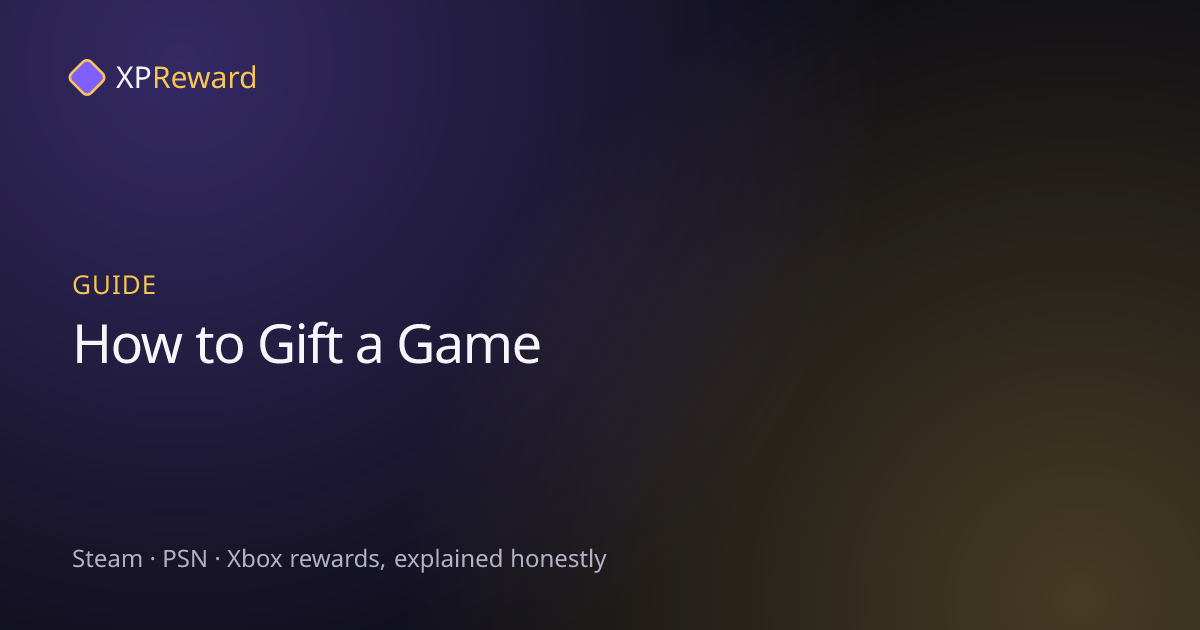 Graphic reading How to Gift a Game
