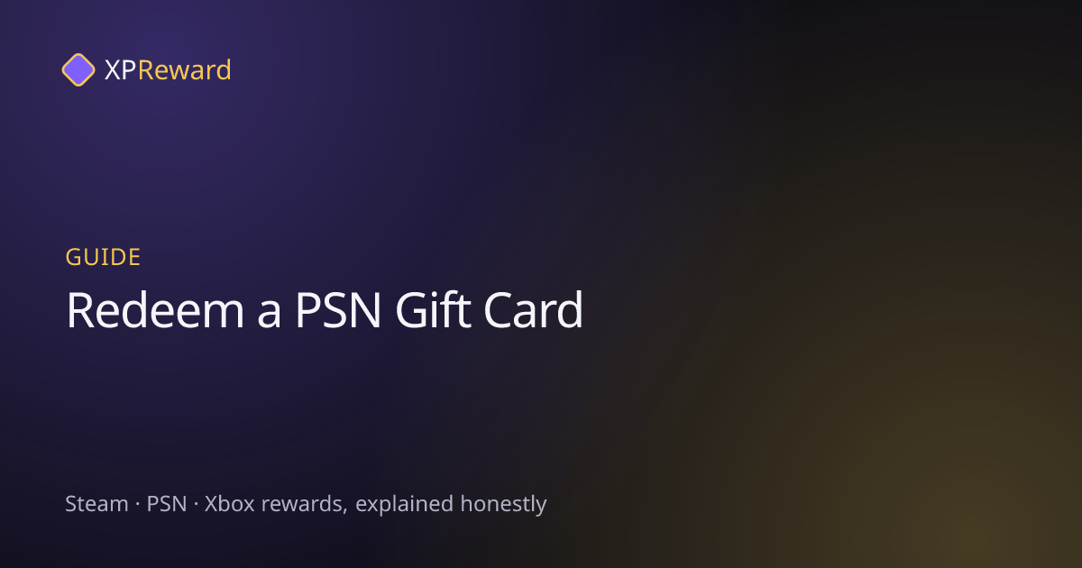 Graphic reading Redeem a PSN Gift Card
