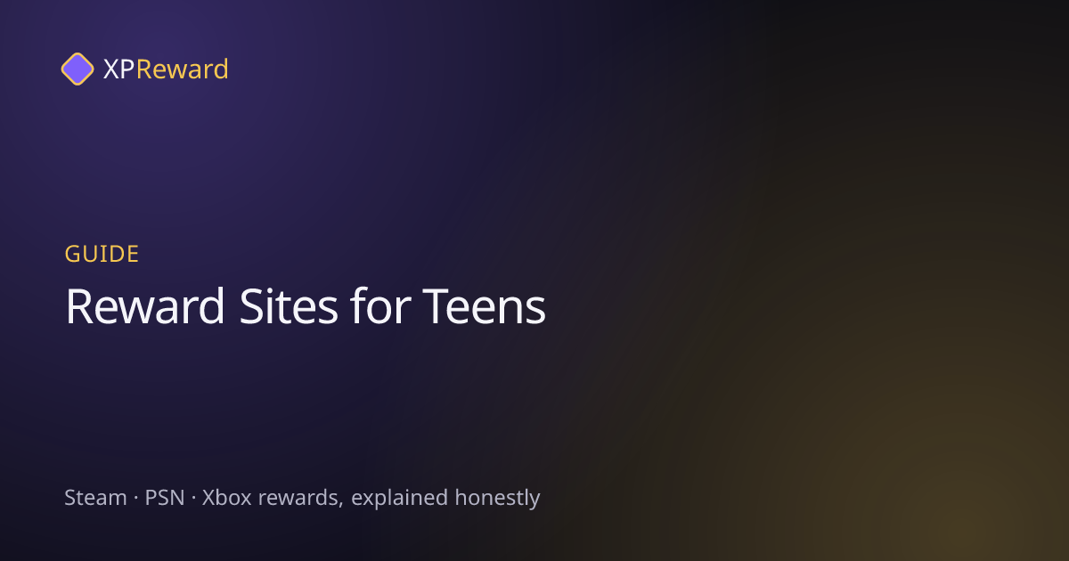 Graphic reading Reward Sites for Teens