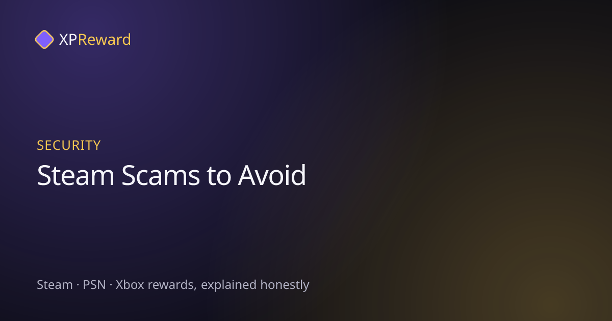 Graphic reading Steam Scams to Avoid